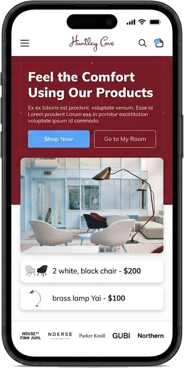 Mobile screenshot of The Dimenna Center page featuring Mary Flagler Cary Hall with a grand piano on stage, venue size details, bullet-point features, and prominent Book and Learn More buttons.